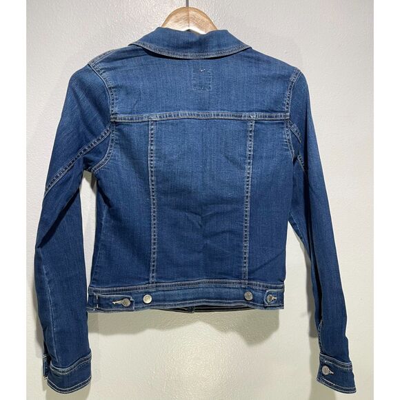Old Navy denim jacket medium wash casual byker blue women S - Picture 2 of 4
